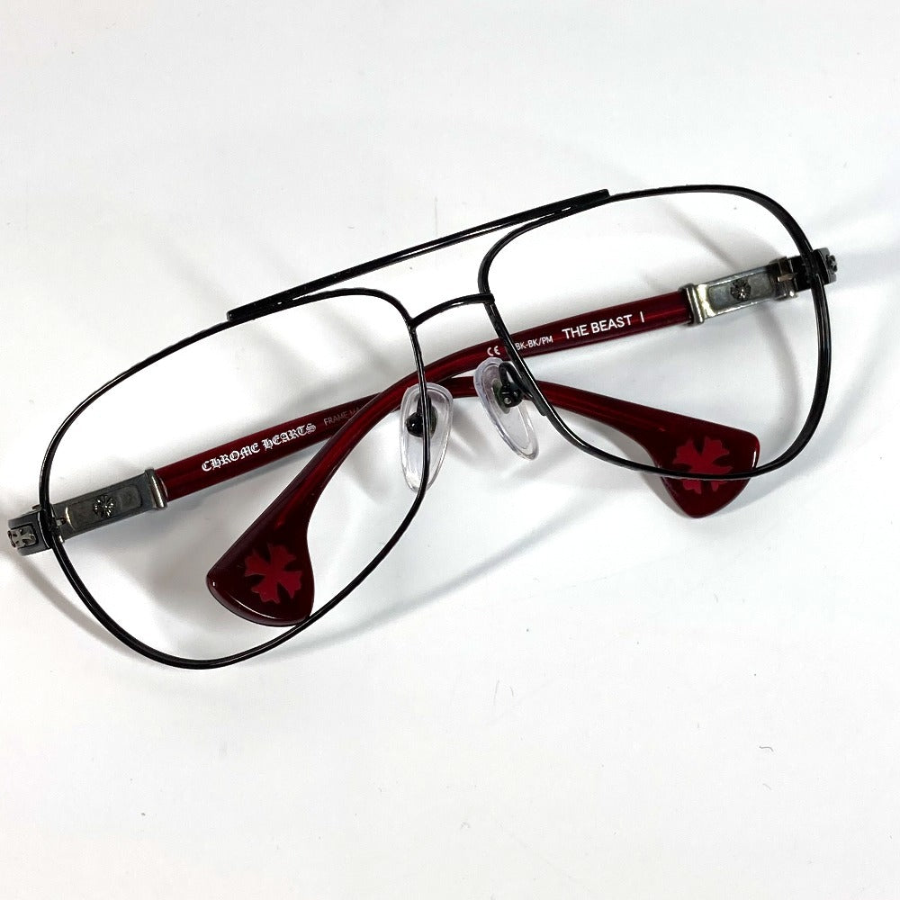 CHROME HEARTS THE BEAST1 メガネ めがね アイウェア 眼鏡 プラスチック ユニセックス ブラック - brandshop-reference