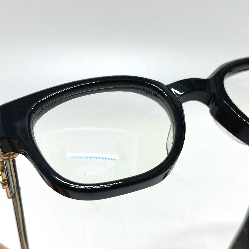 CHROME HEARTS BK-18KGP CUNTVOLUTED ウェリントン 伊達メガネ アイウェア 眼鏡 プラスチック メンズ ブラック
