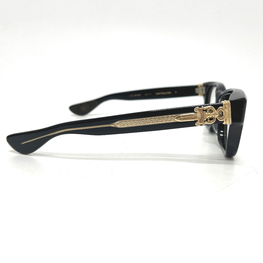 CHROME HEARTS BK-18KGP CUNTVOLUTED ウェリントン 伊達メガネ アイウェア 眼鏡 プラスチック メンズ ブラック
