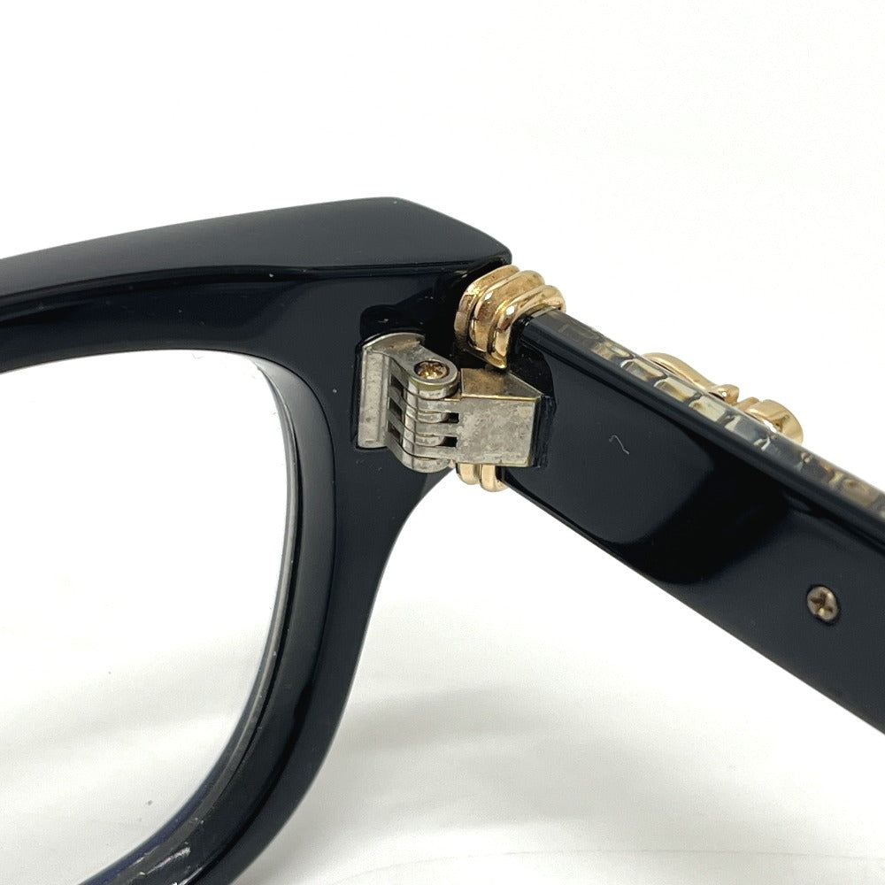 CHROME HEARTS BK-18KGP CUNTVOLUTED ウェリントン 伊達メガネ アイウェア 眼鏡 プラスチック メンズ ブラック