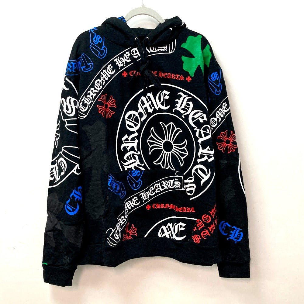 CHROME HEARTS ステンシル トップス STENCIL HOODIE クロス プラス ロゴ スウェット プルオーバー パーカー コットン メンズ - brandshop-reference