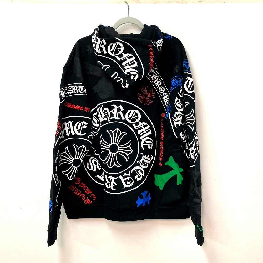 CHROME HEARTS ステンシル トップス STENCIL HOODIE クロス プラス ロゴ スウェット プルオーバー パーカー コットン メンズ - brandshop-reference