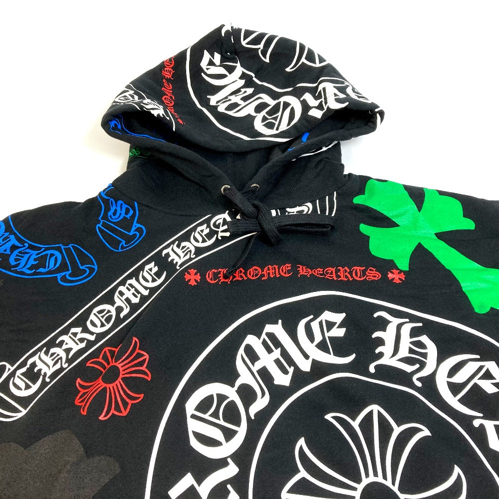 CHROME HEARTS ステンシル トップス STENCIL HOODIE クロス プラス ロゴ スウェット プルオーバー パーカー コットン メンズ - brandshop-reference