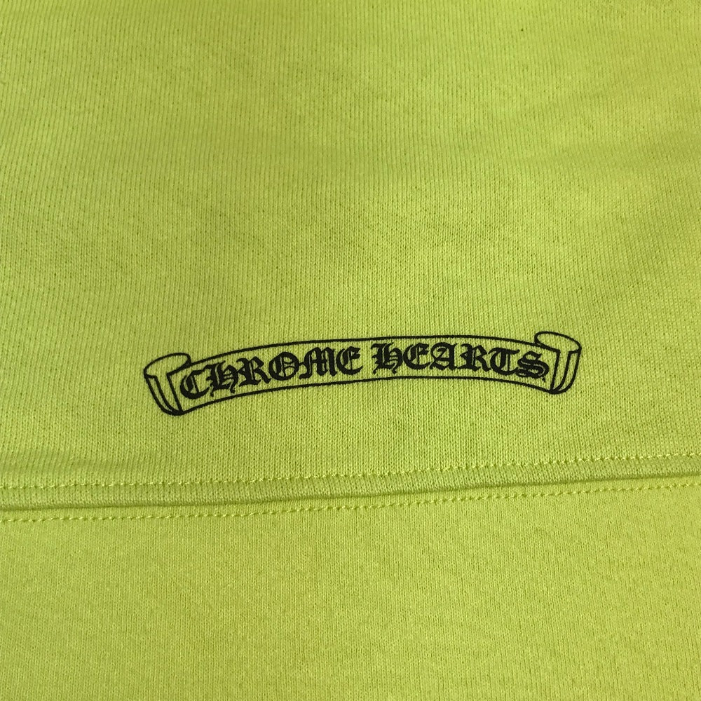 Chrome Hearts PPO HRDWR GRN SWTSHRT Top, Matty Boy, Men's Lime Green Crew Neck Sweatshirt, Cotton