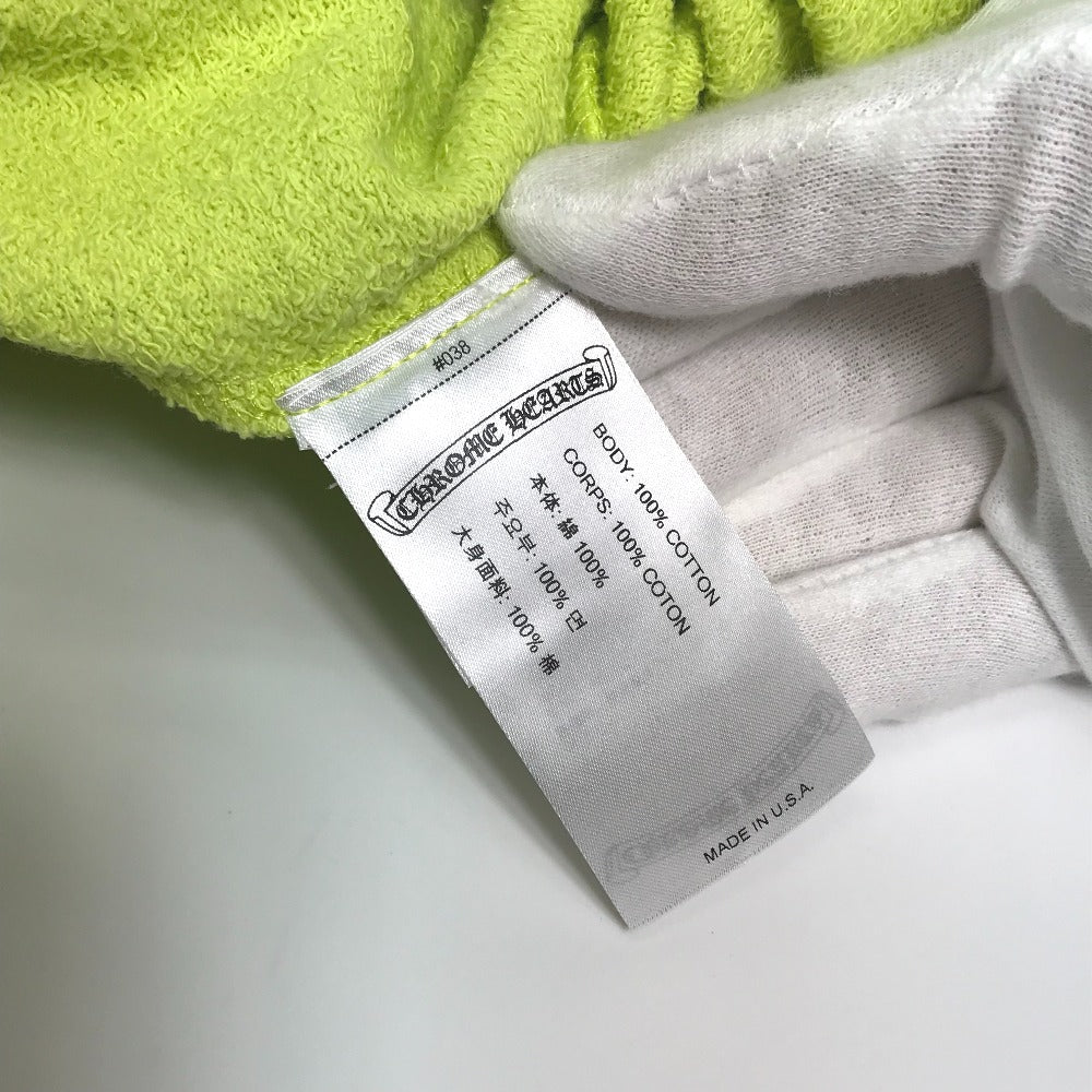 Chrome Hearts PPO HRDWR GRN SWTSHRT Top, Matty Boy, Men's Lime Green Crew Neck Sweatshirt, Cotton
