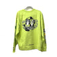 Chrome Hearts PPO HRDWR GRN SWTSHRT Top, Matty Boy, Men's Lime Green Crew Neck Sweatshirt, Cotton