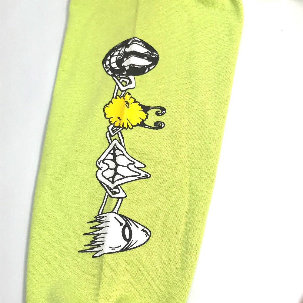 Chrome Hearts PPO HRDWR GRN SWTSHRT Top, Matty Boy, Men's Lime Green Crew Neck Sweatshirt, Cotton
