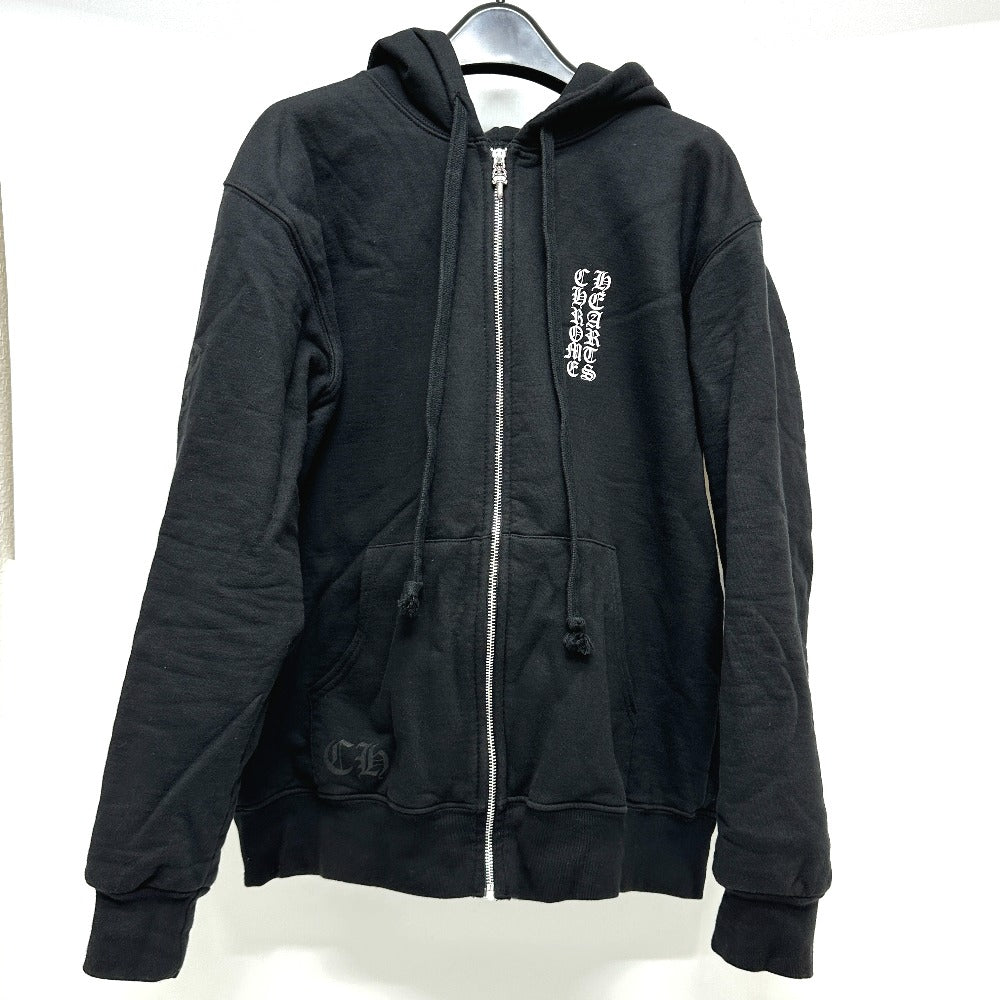 CHROME HEARTS セメタリークロス スクロールラベル ダガージップ アパレル パーカー コットン メンズ ブラック - brandshop-reference