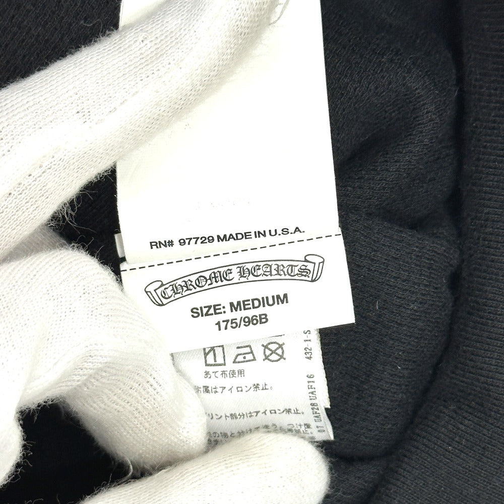 CHROME HEARTS セメタリークロス スクロールラベル ダガージップ アパレル パーカー コットン メンズ ブラック - brandshop-reference