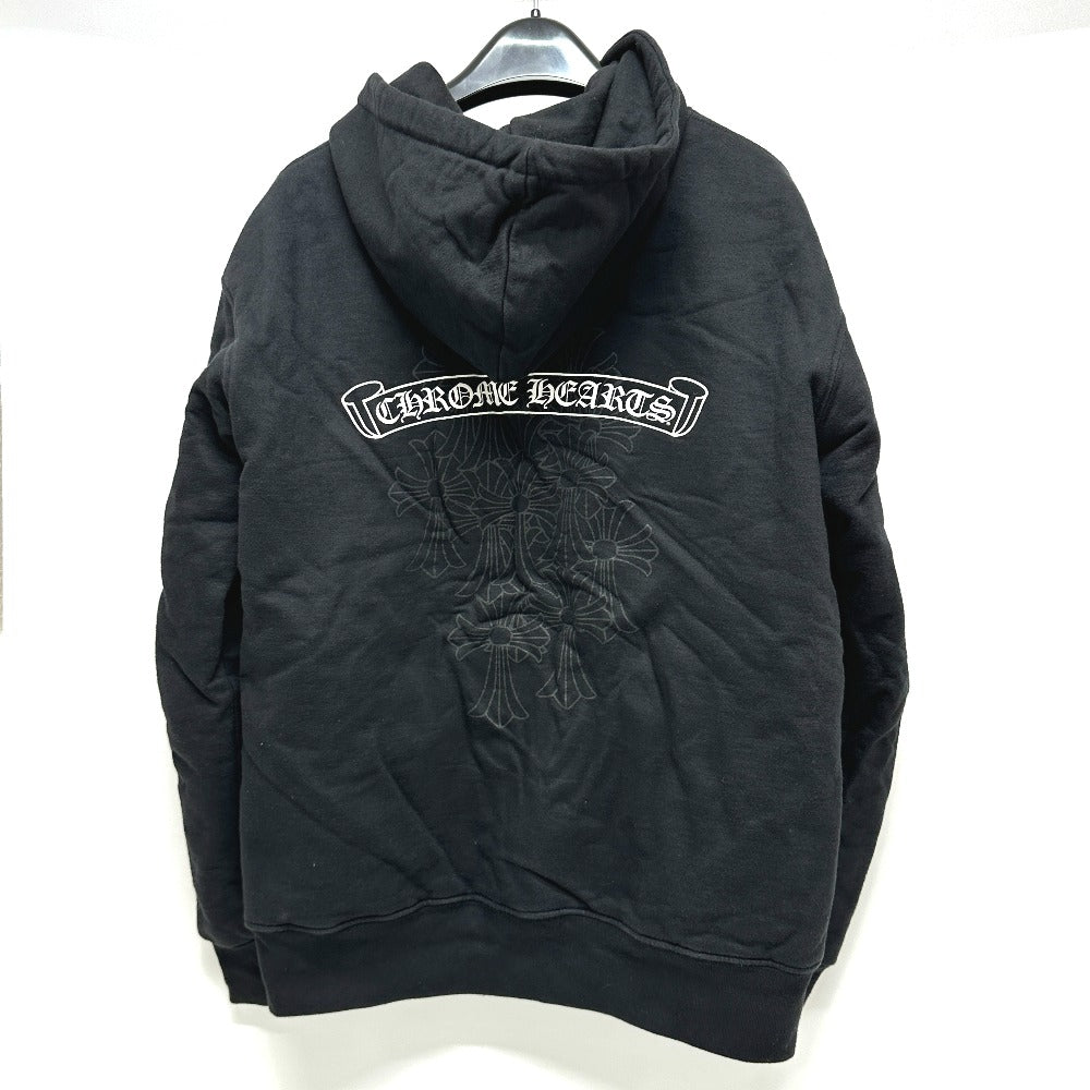 CHROME HEARTS セメタリークロス スクロールラベル ダガージップ アパレル パーカー コットン メンズ ブラック - brandshop-reference