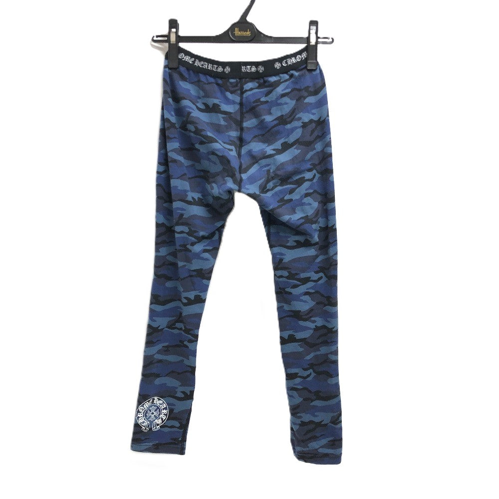 CHROME HEARTS CH Scroll Splint Leggings Medias Camuflaje Patrón Medias Ropa Ropa Interior Pantalones Pantalones Algodón Hombre Azul