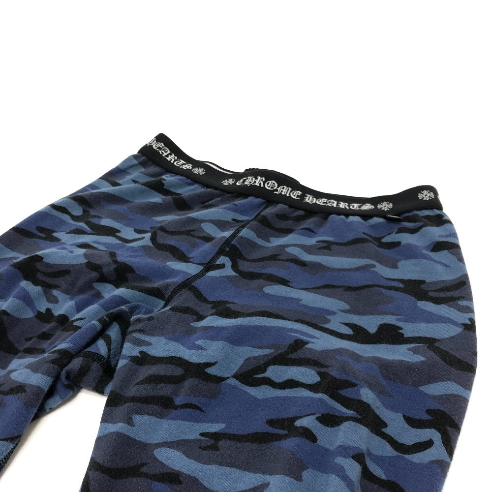CHROME HEARTS CH Scroll Splint Leggings Medias Camuflaje Patrón Medias Ropa Ropa Interior Pantalones Pantalones Algodón Hombre Azul
