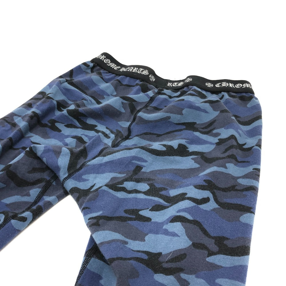CHROME HEARTS CH Scroll Splint Leggings Medias Camuflaje Patrón Medias Ropa Ropa Interior Pantalones Pantalones Algodón Hombre Azul