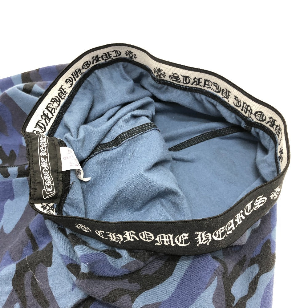CHROME HEARTS CH Scroll Splint Leggings Medias Camuflaje Patrón Medias Ropa Ropa Interior Pantalones Pantalones Algodón Hombre Azul