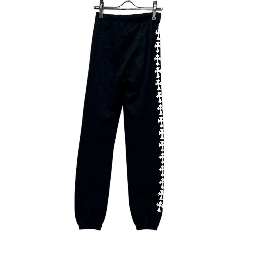 CHROME HEARTS Triple Cross Print Jogger pants Sweats Apparel Pants cotton Black Used