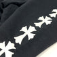 CHROME HEARTS Triple Cross Print Jogger pants Sweats Apparel Pants cotton Black Used