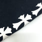 CHROME HEARTS Triple Cross Print Jogger pants Sweats Apparel Pants cotton Black Used