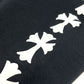 CHROME HEARTS Triple Cross Print Jogger pants Sweats Apparel Pants cotton Black Used