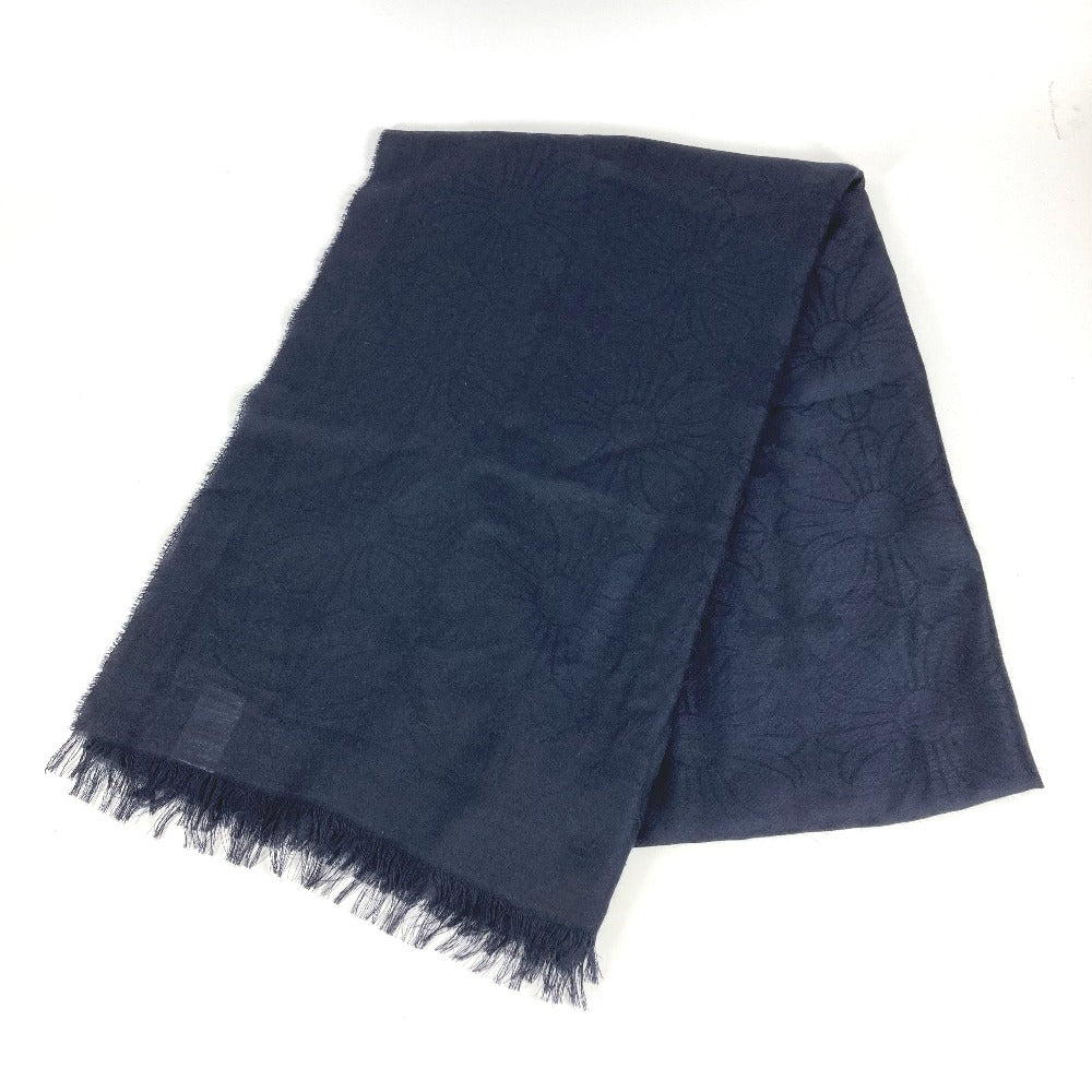 CHROME HEARTS CH Plus Large Fringed Cashmere Stole/Scarf, Unisex, Navy