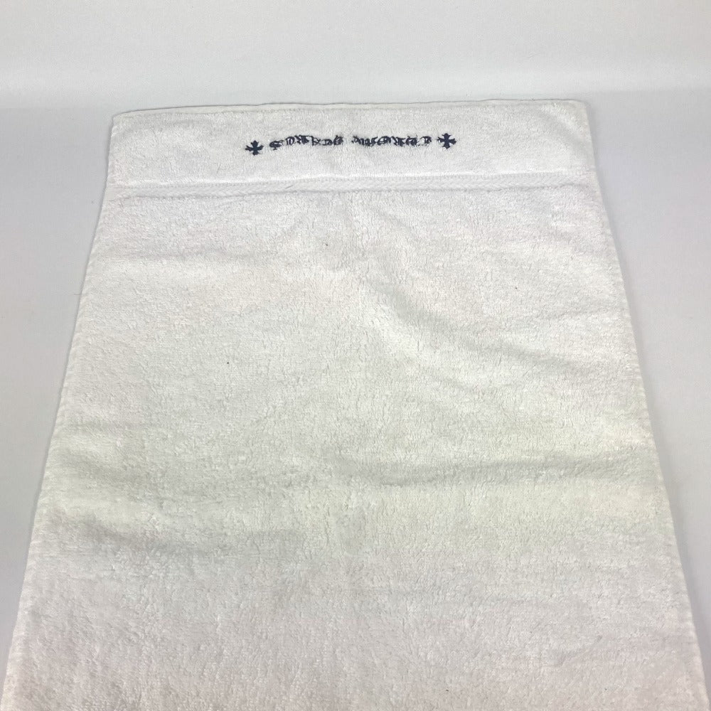 CHROME HEARTS ロゴ ビーチタオル バスタオル インテリア ひざかけ ブランケット タオル コットン ユニセックス ホワイト - brandshop-reference