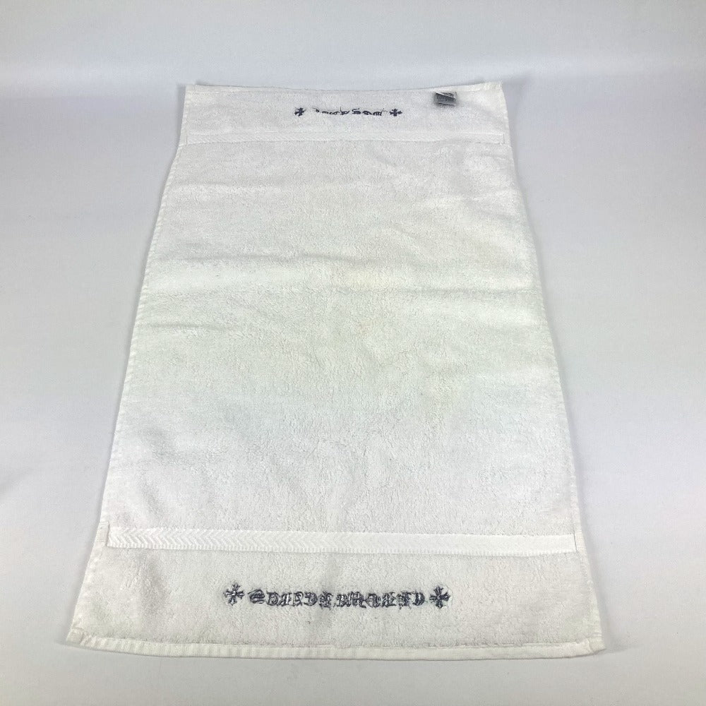 CHROME HEARTS ロゴ ビーチタオル バスタオル インテリア ひざかけ ブランケット タオル コットン ユニセックス ホワイト - brandshop-reference