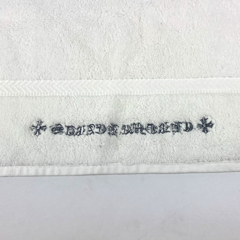 CHROME HEARTS ロゴ ビーチタオル バスタオル インテリア ひざかけ ブランケット タオル コットン ユニセックス ホワイト - brandshop-reference