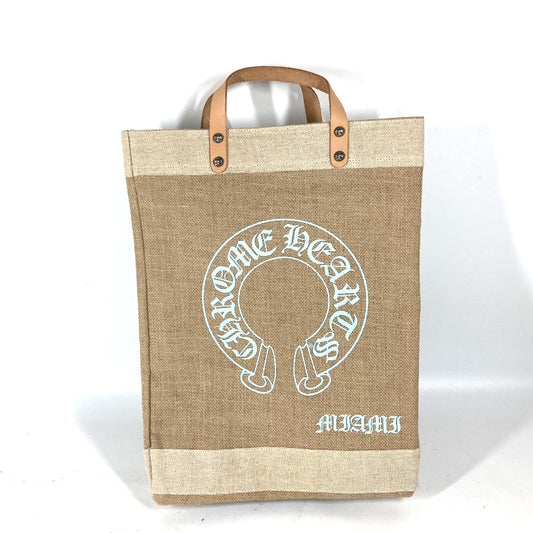 CHROME HEARTS 2024SS ホースシュー トートバッグ マイアミ限定 ハンドバッグ カバン 縦型 トートバッグ 麻 ユニセックス ブラウン - brandshop-reference