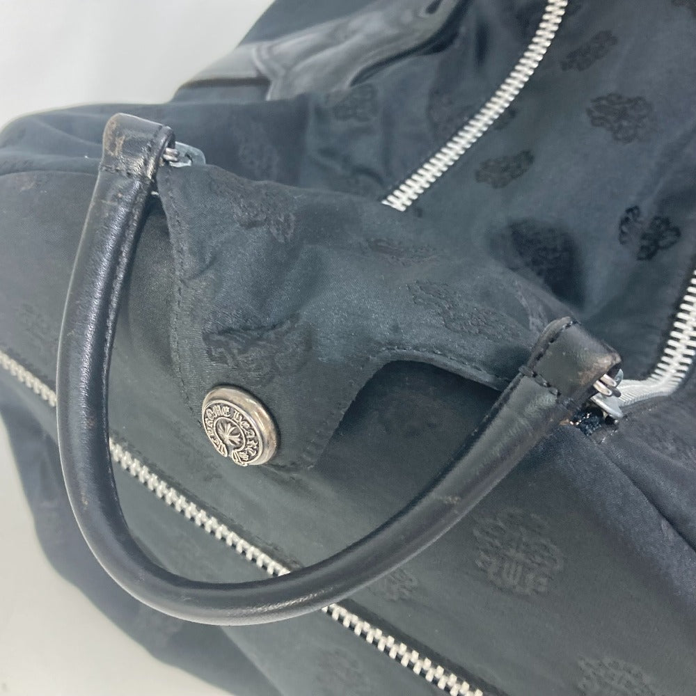 CHROME HEARTS フレア 旅行バッグ ホースシュー ダッフルウィークエンダー ダガー ショルダーバッグ 肩掛け ボストンバッグ ナイロン/レザー メンズ ブラック