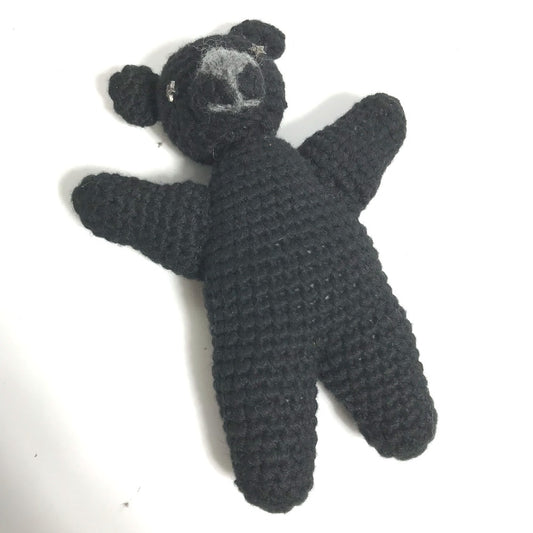 CHROME HEARTS Mini Teddy Bear Doll, Mohair Stuffed Animal, Men's, Black