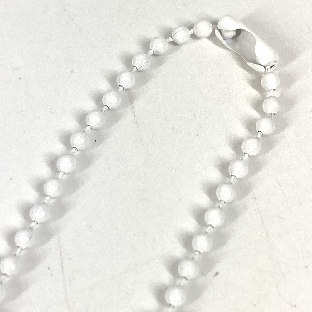 CHROME HEARTS クロスボール ロゴ チェーンネックレス アクセサリー ネックレス ラバー ユニセックス ホワイト ホワイト