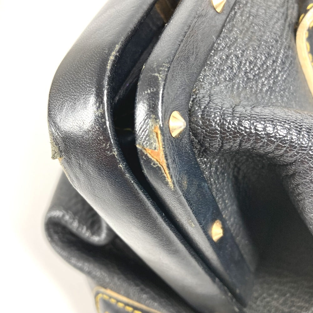 LOUIS VUITTON M91805 スハリ アンジェニューPM スタッズ カバン トートバッグ ハンドバッグ スハリレザー レディース ブラック