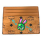 MCM SAMBYPEN Collaboration Sambypen Visetos Rabbit Business Card Holder/Pass Case/Card Case Leather Men's Brown