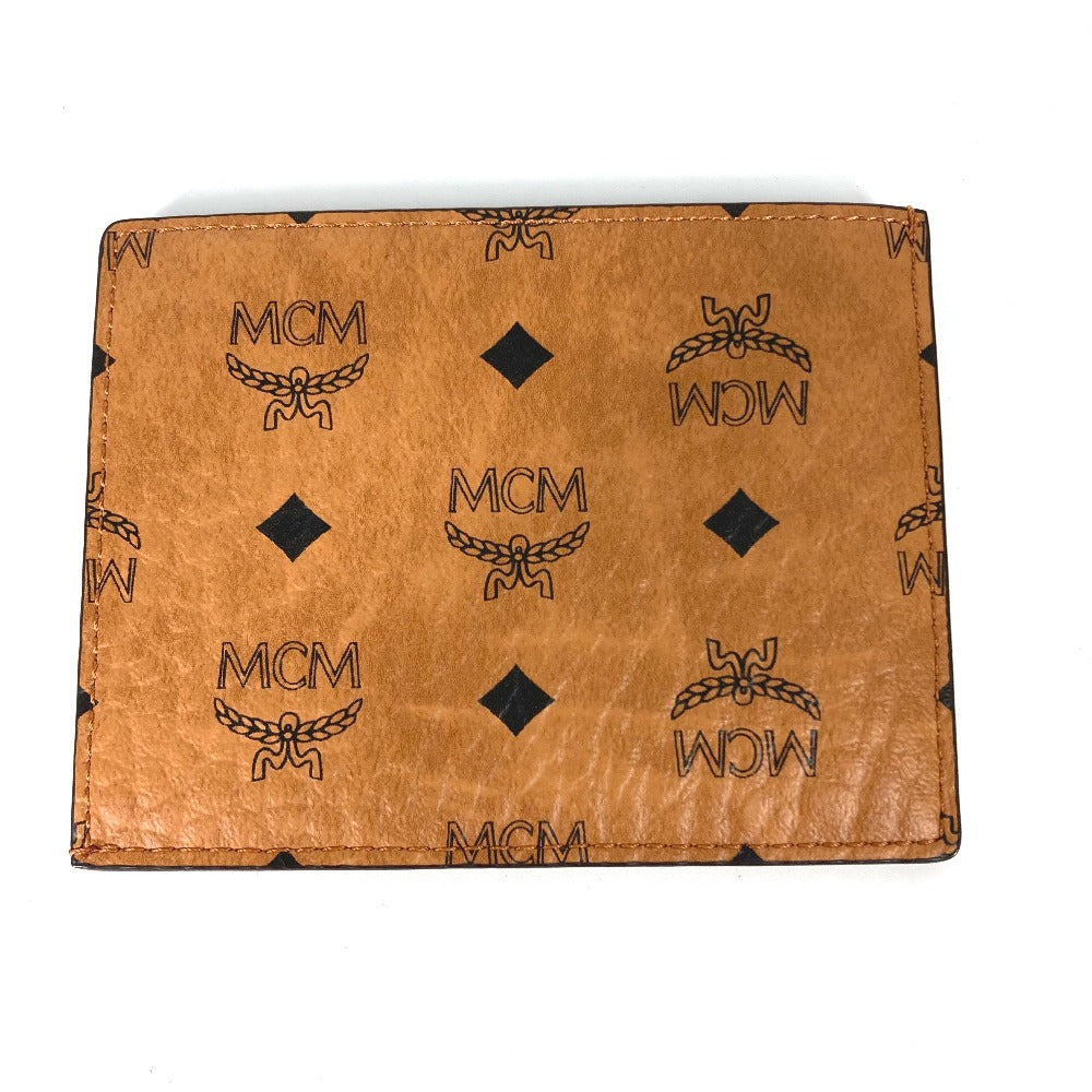 MCM SAMBYPEN Collaboration Sambypen Visetos Rabbit Business Card Holder/Pass Case/Card Case Leather Men's Brown