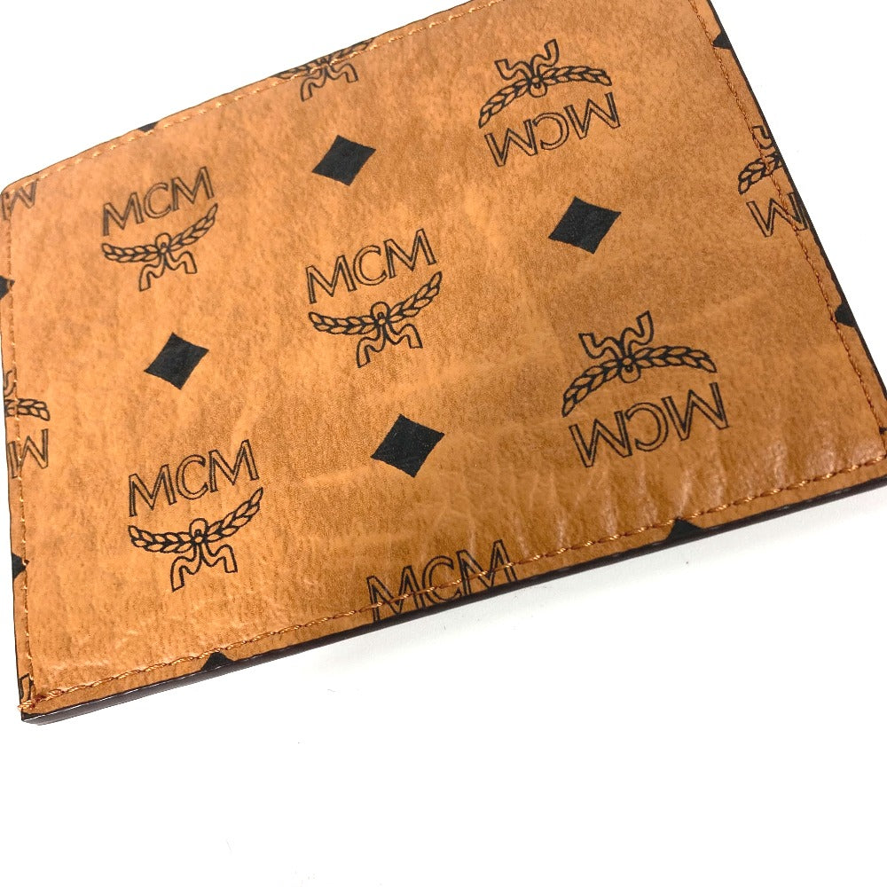 MCM SAMBYPEN Collaboration Sambypen Visetos Rabbit Business Card Holder/Pass Case/Card Case Leather Men's Brown