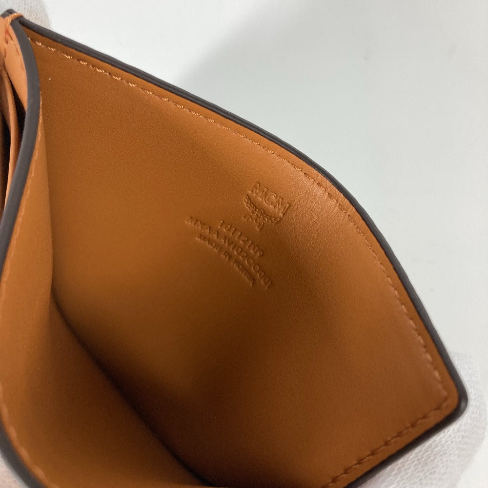 MCM SAMBYPEN Collaboration Sambypen Visetos Rabbit Business Card Holder/Pass Case/Card Case Leather Men's Brown
