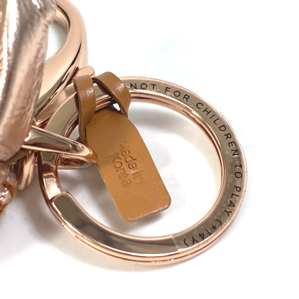 MCM ヴェセトス うさぎ メタリックレザー ファー カバン バッグチャーム キーホルダー レザー レディース メタリックピンク