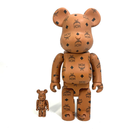 MCM ヴィセトス ベアブリック BE@RBRICK 100%＆400% 2体セット フィギュア 人形 ぬいぐるみ オブジェ プラスチック メンズ ブラウン