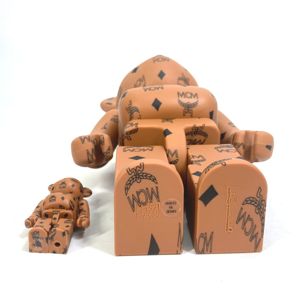 MCM Visetos Bearbrick BE@RBRICK 100% &amp; 400% Set of 2 Figures, Dolls, Plush Toys, Plastic, Men's, Brown