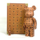 MCM Visetos Bearbrick BE@RBRICK 100% &amp; 400% Set of 2 Figures, Dolls, Plush Toys, Plastic, Men's, Brown