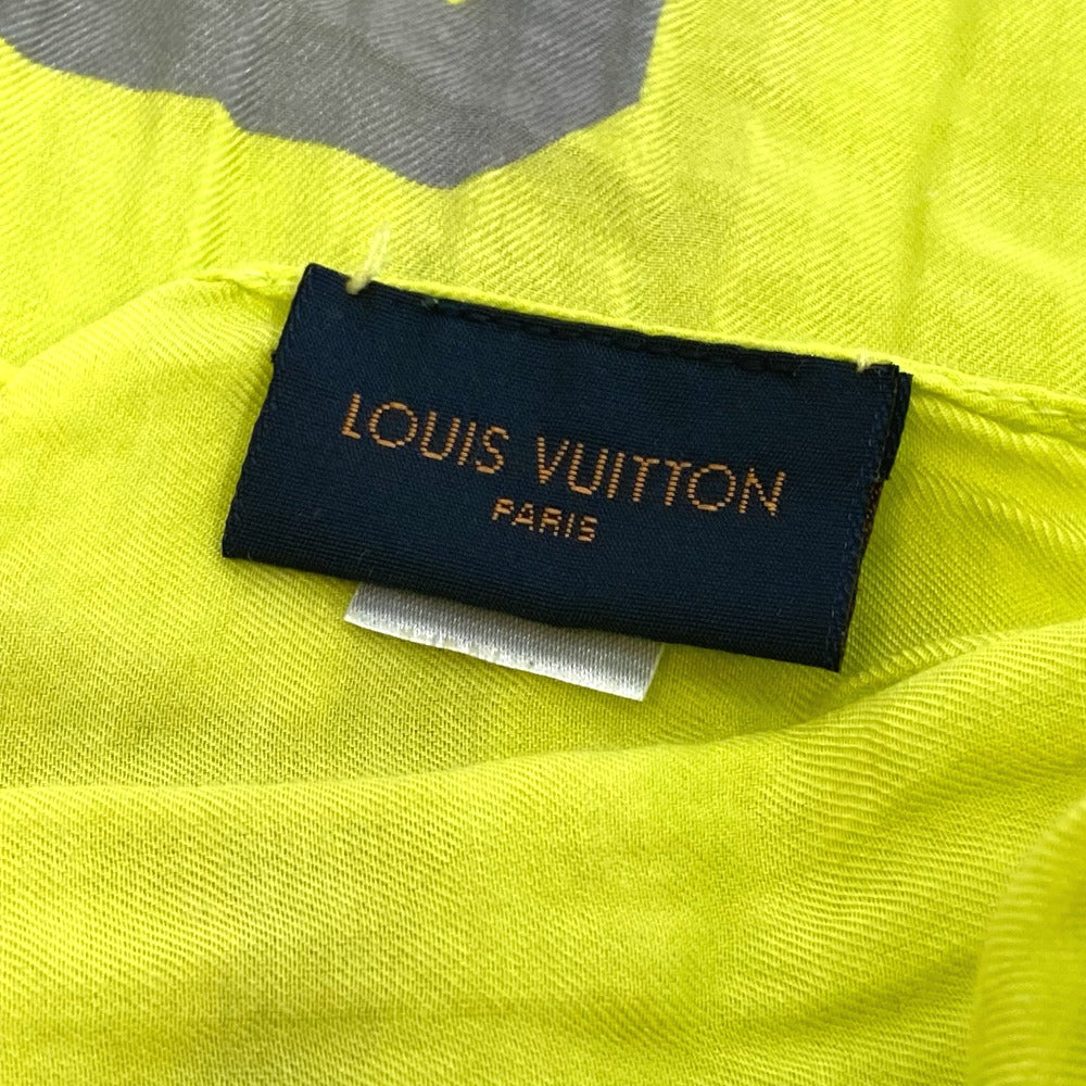 LOUIS VUITTON MP2152 Etoile Fleur Louis Fashion Accessory Large Cotton Stole Shawl Women's Yellow