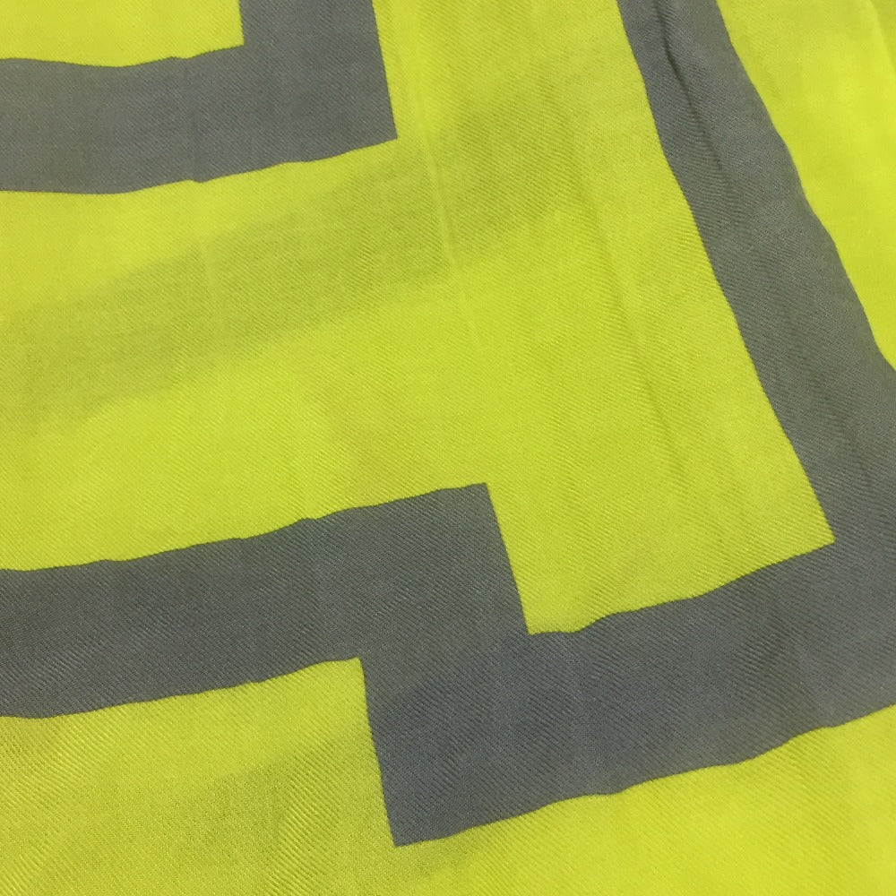 LOUIS VUITTON MP2152 Etoile Fleur Louis Fashion Accessory Large Cotton Stole Shawl Women's Yellow