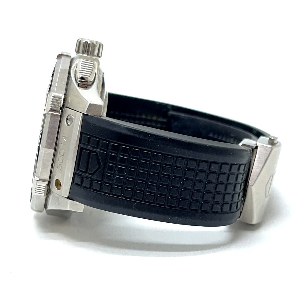 TAG HEUER CAJ2113 AIR-K1 アクアレーサー 錦織圭モデル クロノグラフ デイト 自動巻き 腕時計 SS メンズ シルバー