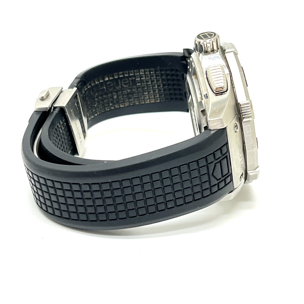 TAG HEUER CAJ2113 AIR-K1 アクアレーサー 錦織圭モデル クロノグラフ デイト 自動巻き 腕時計 SS メンズ シルバー