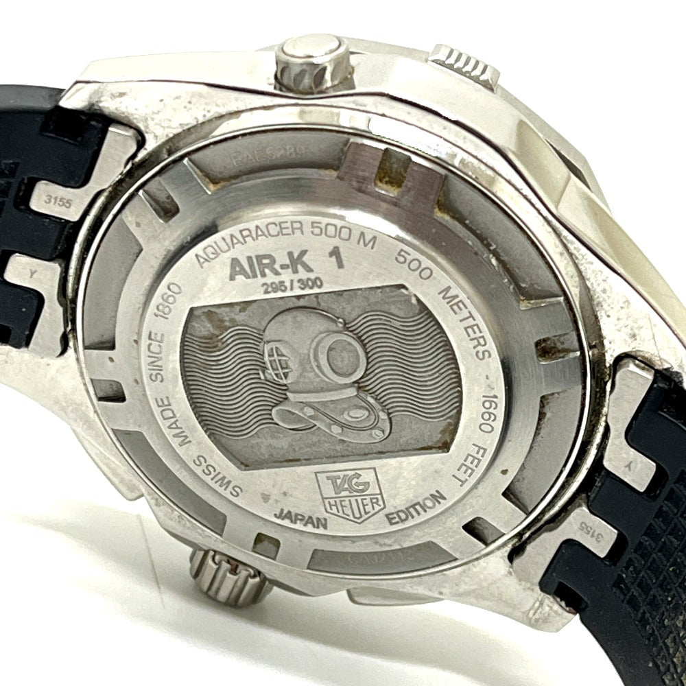 TAG HEUER CAJ2113 AIR-K1 アクアレーサー 錦織圭モデル クロノグラフ デイト 自動巻き 腕時計 SS メンズ シルバー