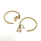 LOUIS VUITTON M65481 Creole Sweet Monogram Hoop Earrings in Metal, Pink, for Women