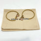 LOUIS VUITTON M65481 Creole Sweet Monogram Hoop Earrings in Metal, Pink, for Women
