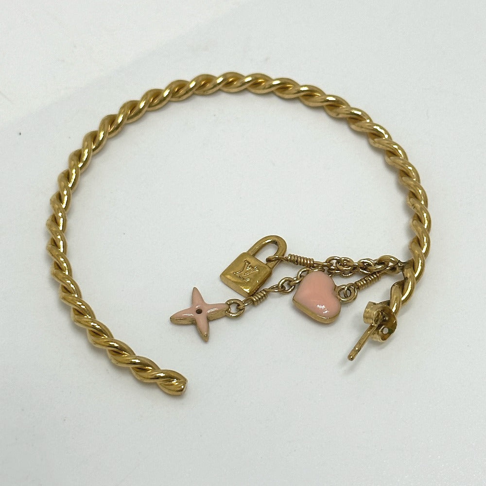 LOUIS VUITTON M65481 Creole Sweet Monogram Hoop Earrings in Metal, Pink, for Women