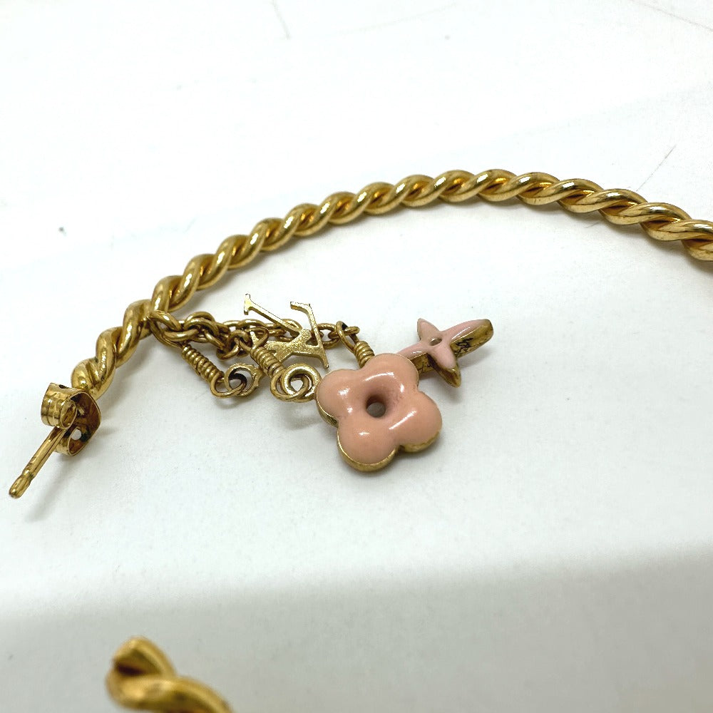 LOUIS VUITTON M65481 Creole Sweet Monogram Hoop Earrings in Metal, Pink, for Women