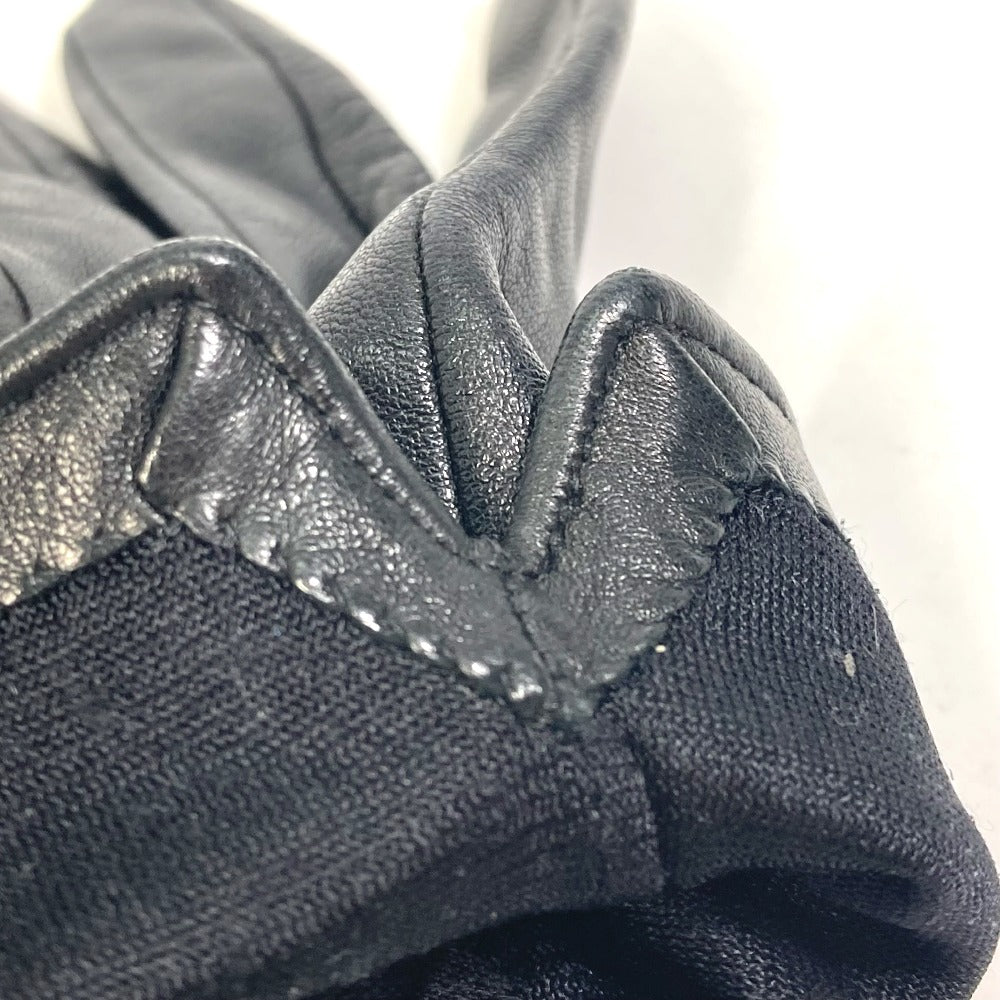 LOUIS VUITTON M75555 Apparel Logo Gloves Leather Women's Black