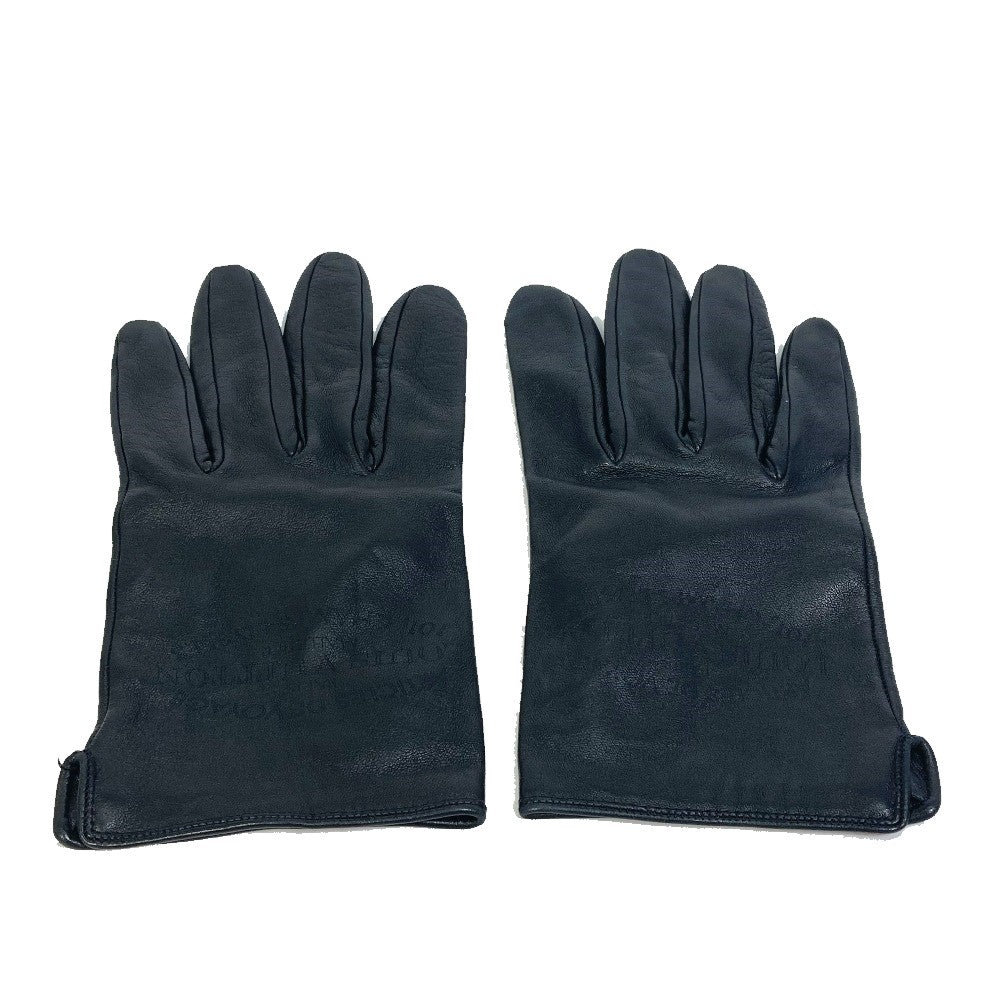 LOUIS VUITTON M75555 Apparel Logo Gloves Leather Women's Black